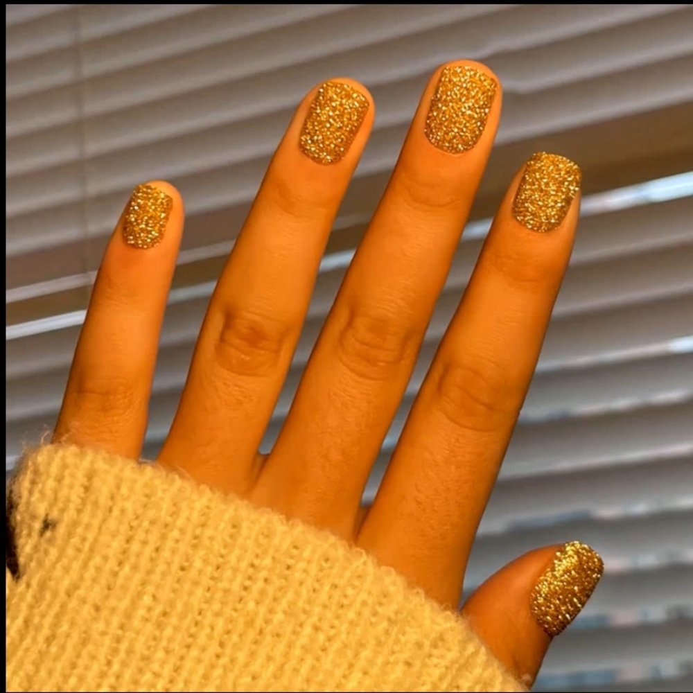 Gold Glitter Press on Nails